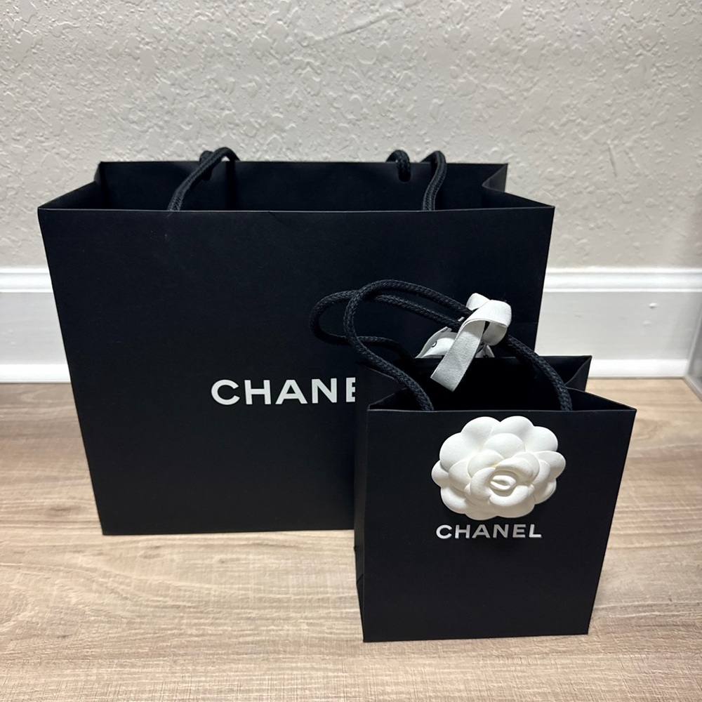 Chanel Black Bags with White Camellia
